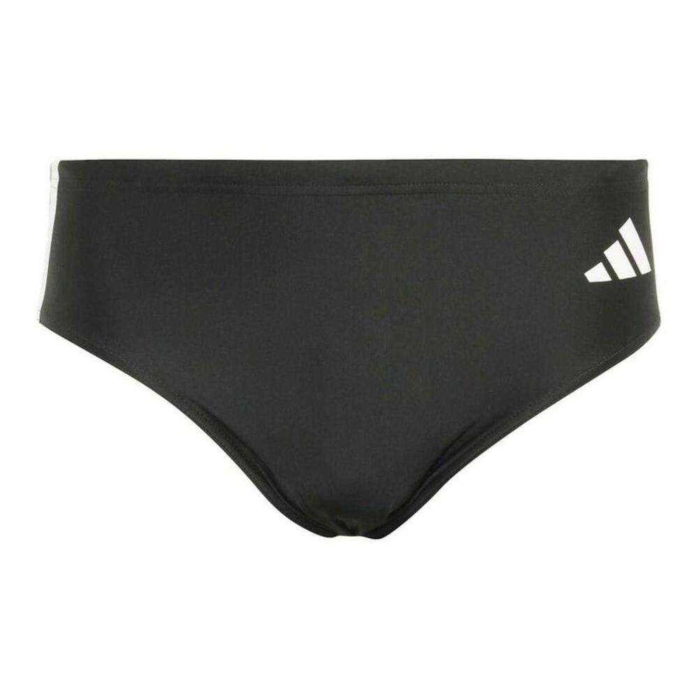 Adidas Mens 3 Stripes Swim Briefs / Black/White